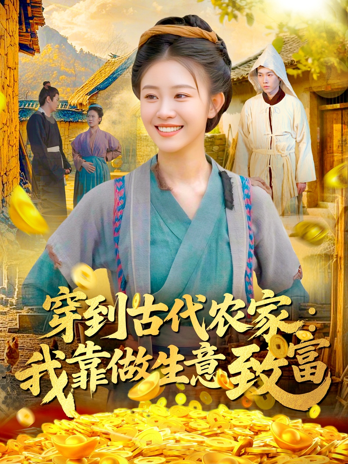 穿到古代农家我靠做生意致富-古代穿越海报