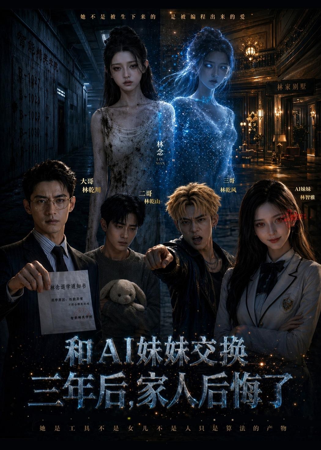 和AI妹妹交换三年后家人后悔了-动漫合集海报