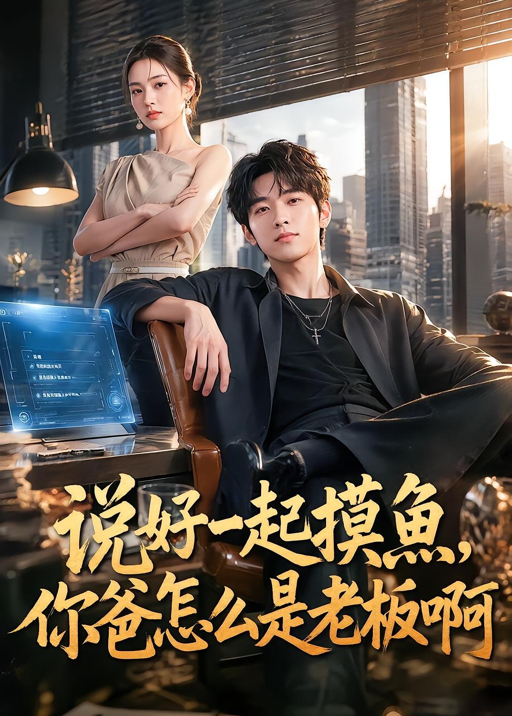 说好一起摸鱼你爸怎么是老板啊-动漫合集海报
