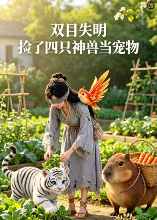 双目失明捡了四只神兽当宠物-动漫合集海报