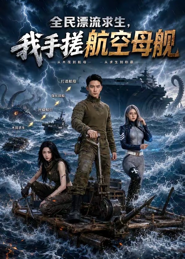 全民漂流求生我手搓航空母舰-动漫合集海报
