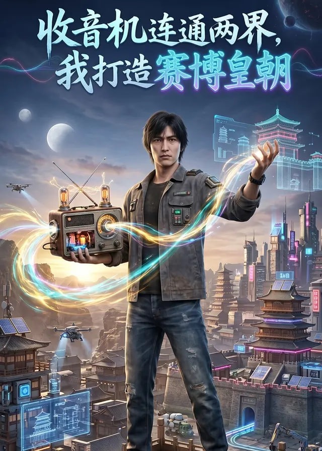 收音机连通两界我打造赛博皇朝-动漫合集海报