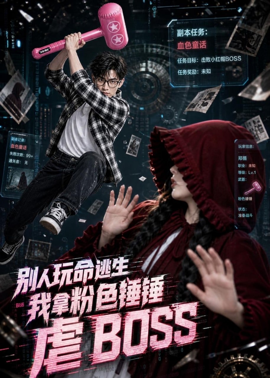 别人玩命逃生我拿粉色锤锤虐BOSS-动漫合集海报