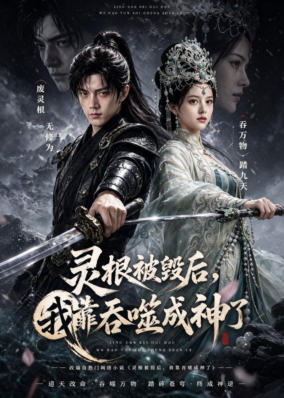 灵根被毁后我靠吞噬成神了-动漫合集海报