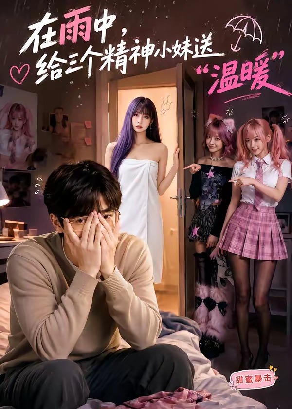 在雨中给三个精神小妹送温暖-动漫合集