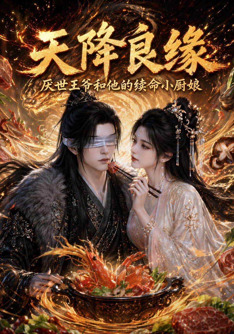 天降良缘厌世王爷和他的续命小厨娘-动漫合集海报