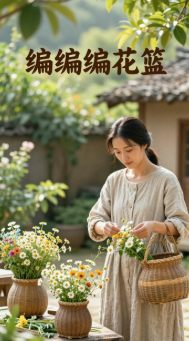 编编编花篮-乡村情怀海报