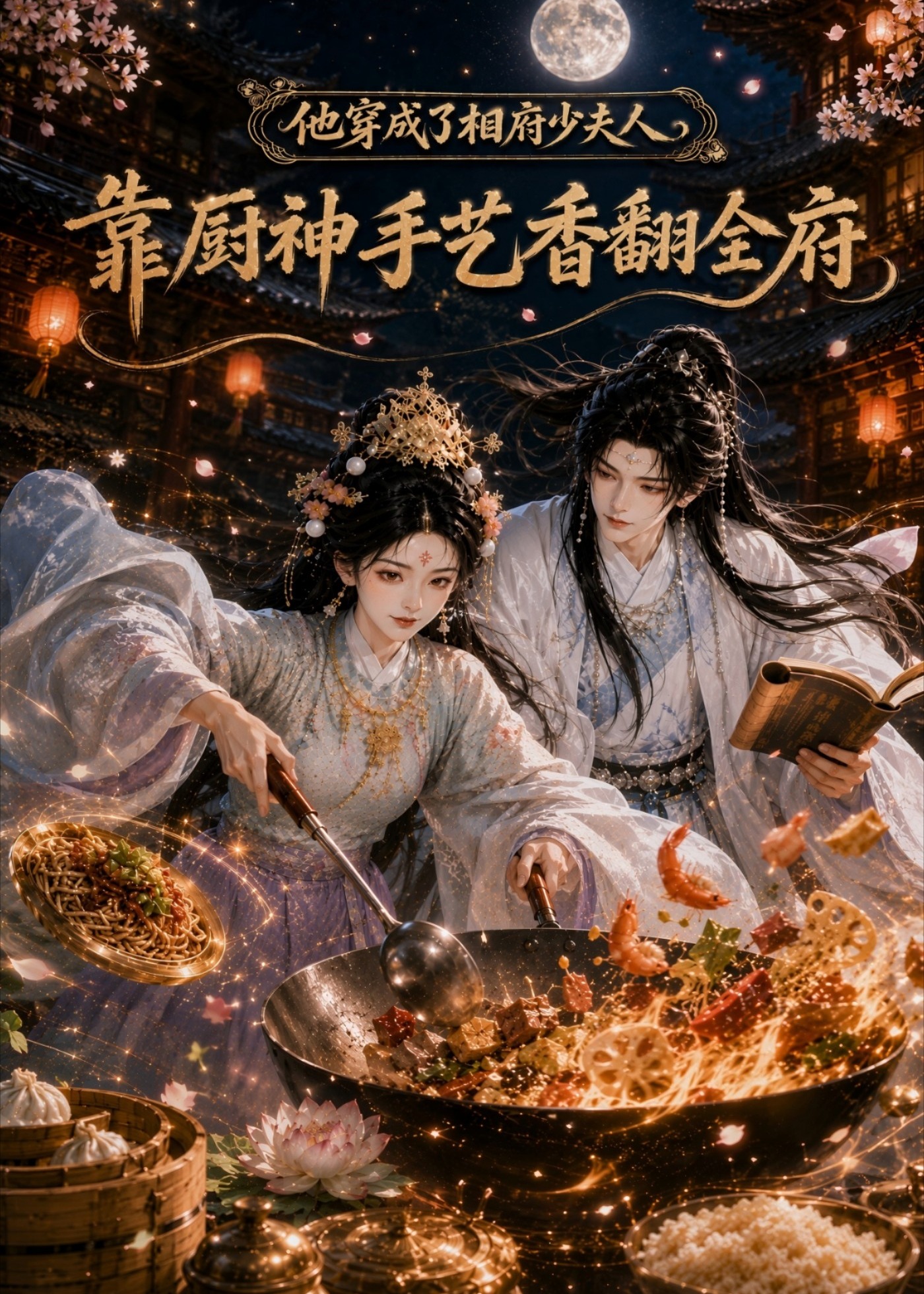 他穿成了相府少夫人靠厨神手艺香翻全府-动漫合集海报