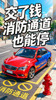 交了钱消防通道也能停-动漫合集