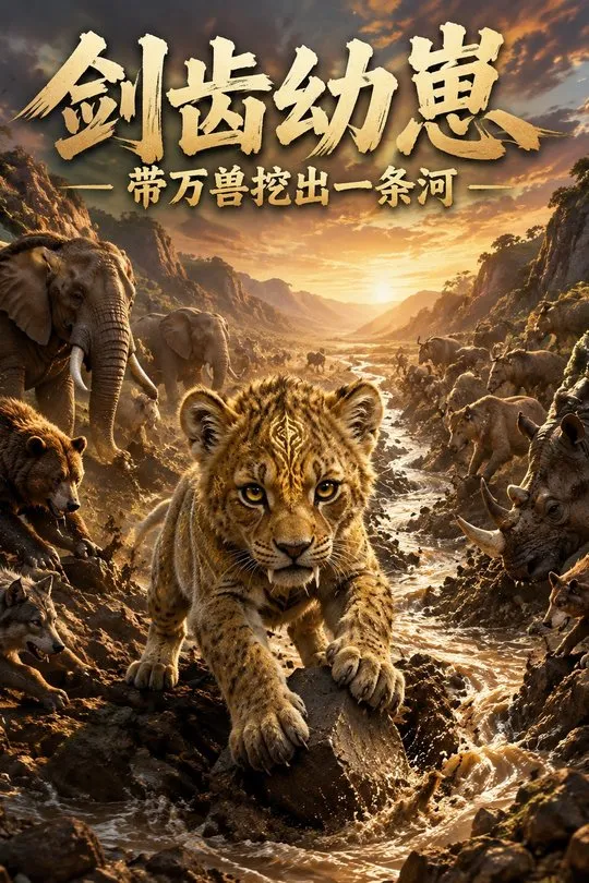 剑齿幼崽带万兽挖出一条河-动漫合集海报