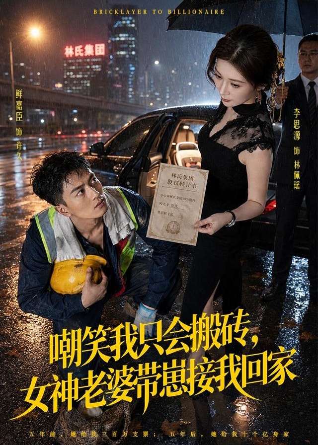 嘲笑我只会搬砖女神老婆带崽接我回家-都市爱情海报