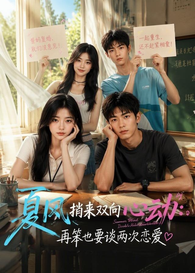 夏风捎来双向心动再笨也要谈两次恋爱-动漫合集海报