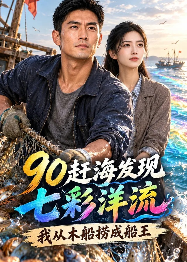 90赶海发现七彩洋流我从木船捞成船王-动漫合集