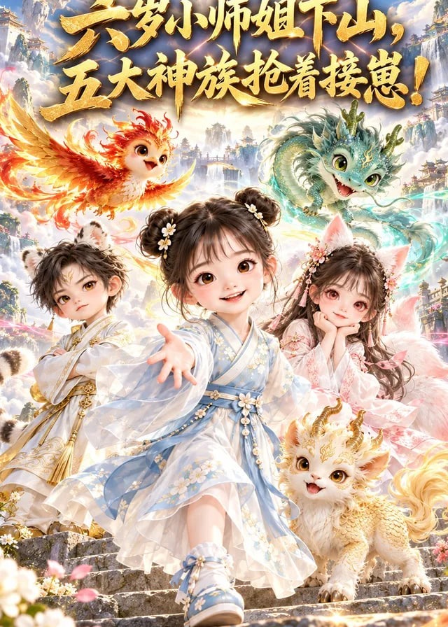 六岁小师姐下山五大神族抢着接崽-动漫合集海报