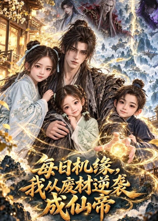 每日机缘我从废材逆袭成仙帝-动漫合集海报